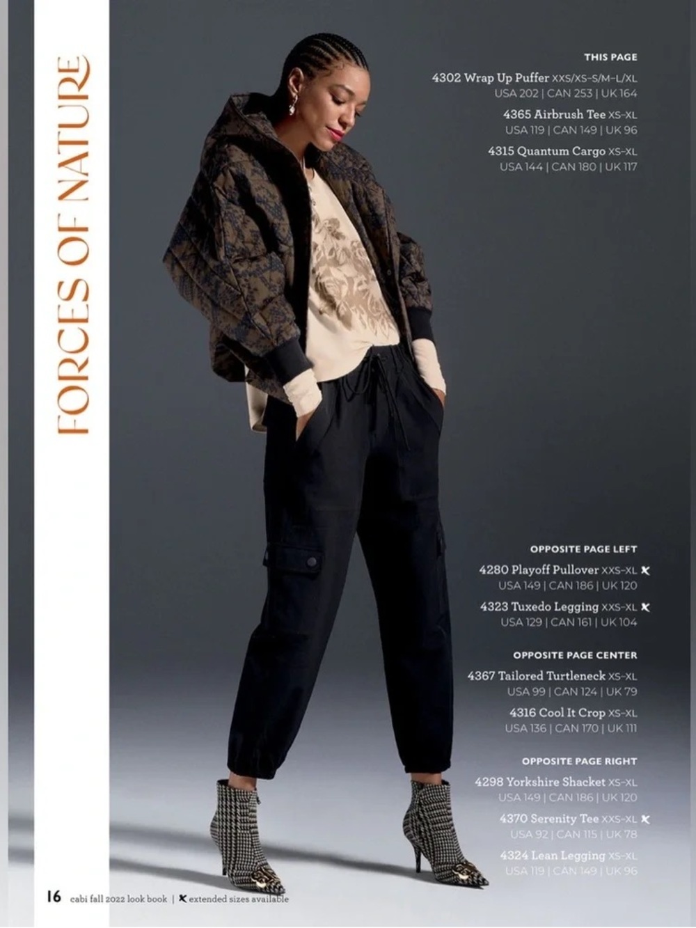CAbi Brown Quilted Python Print Hooded Shawl-Collar Puffer Jacket - Picture 6 of 7